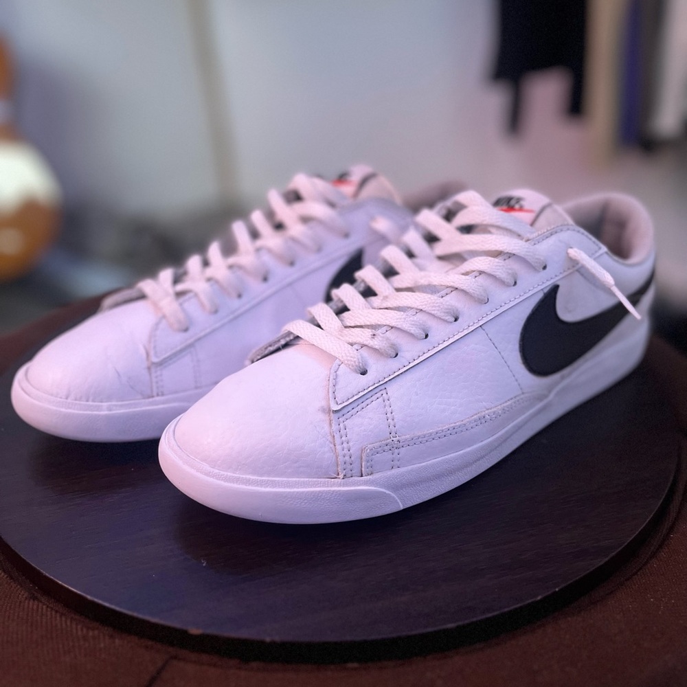 Nike Low Blazer Leather “Black Swoosh” Mens Size 10
